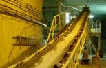 Förderband für Salz in der Betonproduktion, Baustoffanlage auf der 700-m-Sohle