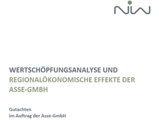Titelblatt des Gutachtens "Wertschöpfungsanalyse und regionalökonomische Effekte der Asse-GmbH" Titelblatt des Gutachtens "Wertschöpfungsanalyse und regionalökonomische Effekte der Asse-GmbH"