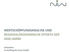 Titelblatt des Gutachtens "Wertschöpfungsanalyse und regionalökonomische Effekte der Asse-GmbH"