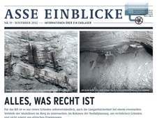Front page of "Insights into the Asse Mine 19"