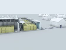 Chart of the distance between the planned interim storage facility and residential areas Chart of the distance between the planned interim storage facility and residential areas