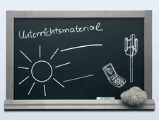 Tafel mit Schriftzug "Unterrichtsmaterial" Tafel mit Schriftzug "Unterrichtsmaterial"