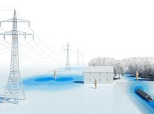 Comparison of the electric and magnetic fields produced by overhead lines and underground cables