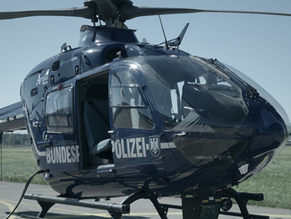 Full view of a helicopter of the federal police forces. (choosen image)