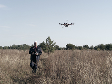 Radiological characterisation of the measurement field using an aerial drone