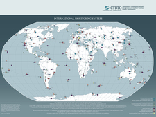 Weltkarte mit Messstationen