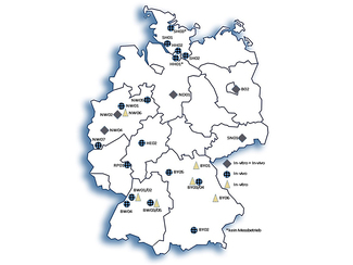 Deutschlandkarte mit Inkorporationsmessstellen