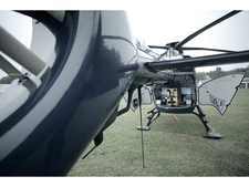 View of a helicopter with measuring system ARME
