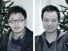 Die chinesischen Studenten Jingwen Tian und Li Zhang