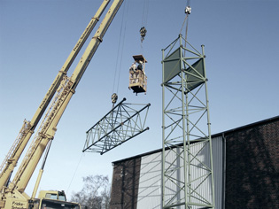 Montage temporäres Fördergerüst Konrad 2 Montage temporäres Fördergerüst Konrad 2
