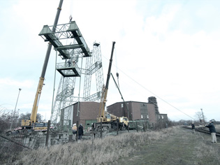 Montage temporäres Fördergerüst Konrad 2 (2) Montage temporäres Fördergerüst Konrad 2 (2)