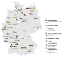 Standorte deutscher Kernkraftwerke und Forschungsreaktoren