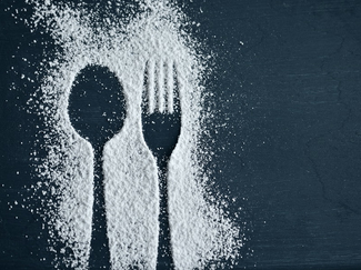 Silhouette von Löffel und Gabel Silhouette von Löffel und Gabel