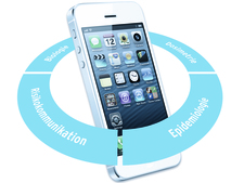 Darstellung eines Smartphones Darstellung eines Smartphones