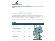 Der UV-Newsletter bietet neben einer Deutschlandkarte mit den UV-Index-Werten eine barrierefreie Darstellung in einer Tabelle