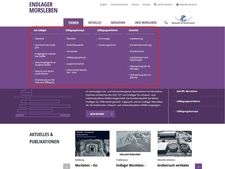 Screenshot, markiert ist das aufgeklappte Themen-Menü Screenshot, markiert ist das aufgeklappte Themen-Menü