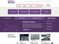 Screenshot: Startseite mit Hauptnavigation Screenshot: Startseite mit Hauptnavigation
